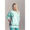 Minty Cuteness Bluza Klasyczna Oversize Damska