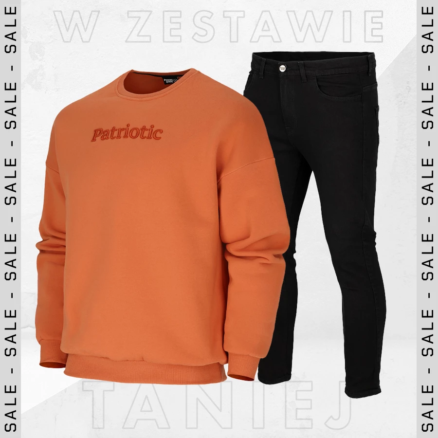 Zestaw P-3D Bluza Klasyczna + Cls-F Pin Roll Spodnie Jeansowe